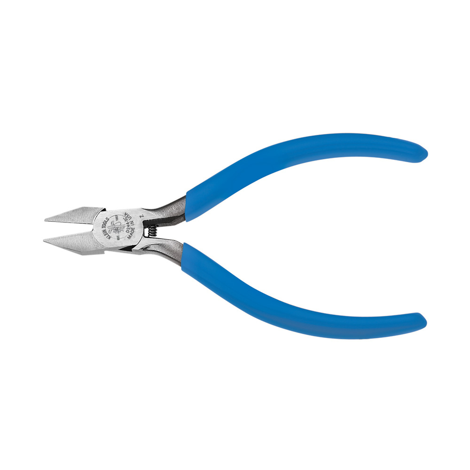 Klein Tools, Diagonal Cutting Pliers, Electronics, Pointed Nose, Pieces (qty.) 1 Material Steel, Jaw Capacity 1 in, Model# D244-5C